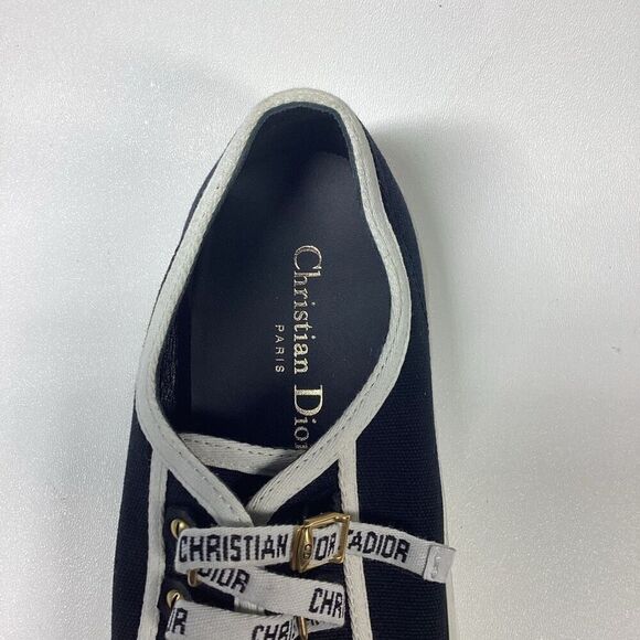 SINGLE SHOE ONLY LEFTChristian Dior Walk'n'Dior‎ Sneaker Black Cotton Canvas - Picture 5 of 13
